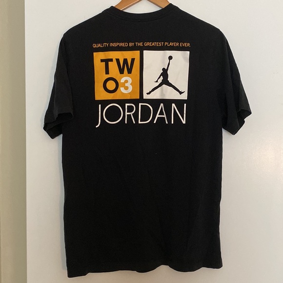 Nike Air Jordan Shirt Mens Black TWO3 Sellout Graphic Inspired Flu Game - Picture 8 of 8